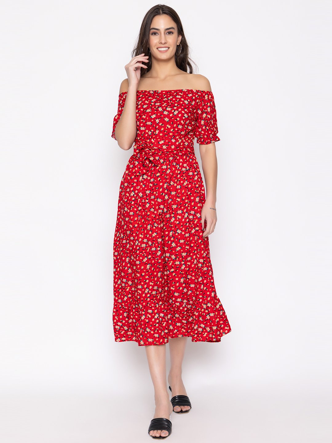  Solzeiq Beautiful Western Red Dress 