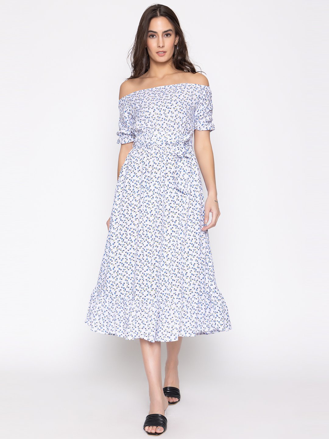  Solzeiq Beautiful Western White Dress