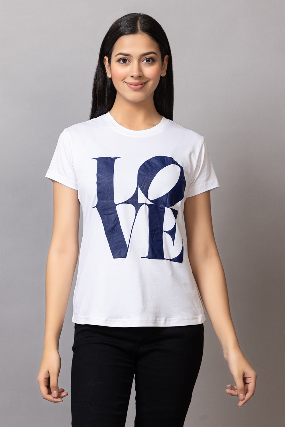  Women White Regular Fit  Graphic Printed T-shirt